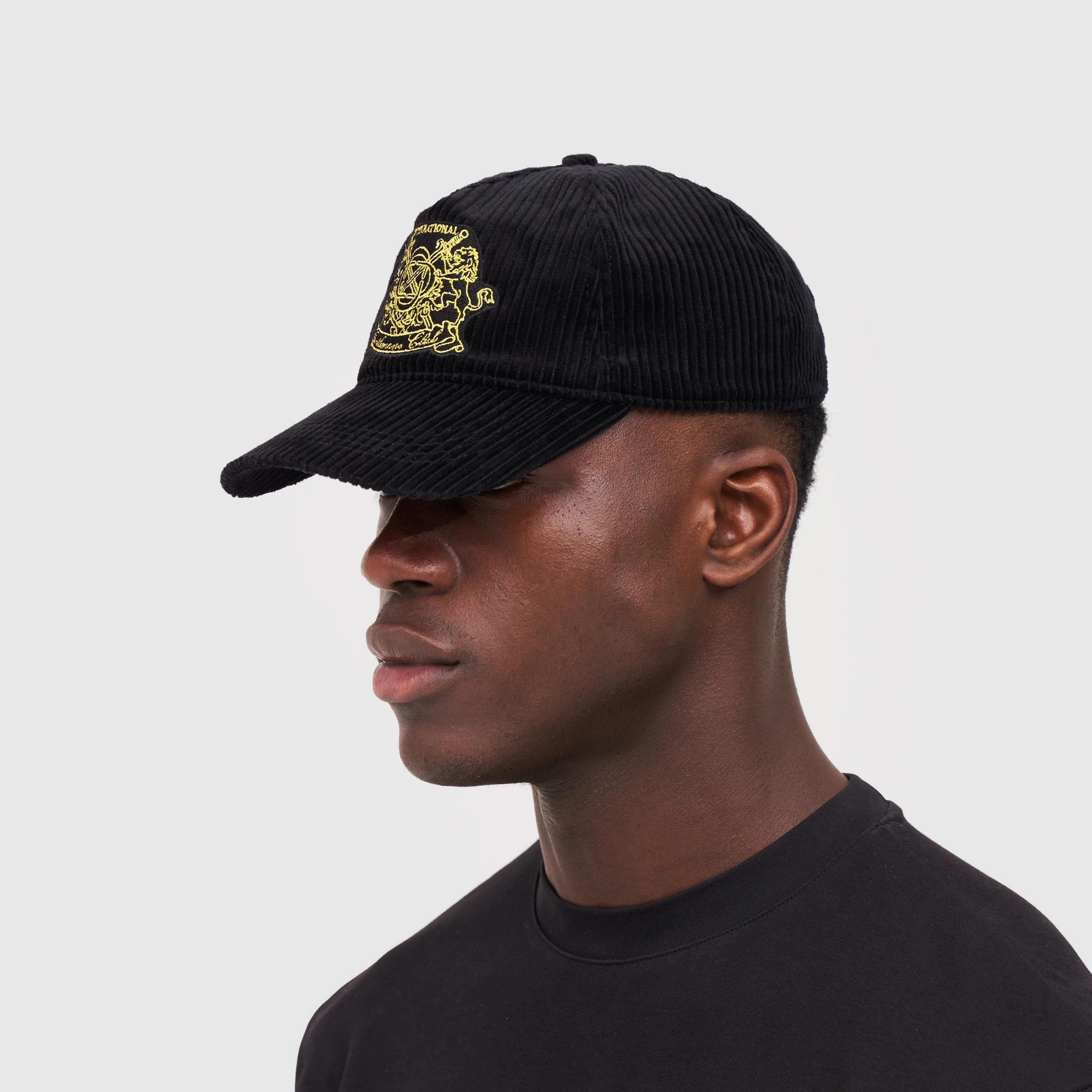 Gentlemen's Club Cap - Cord (Black/Yellow)