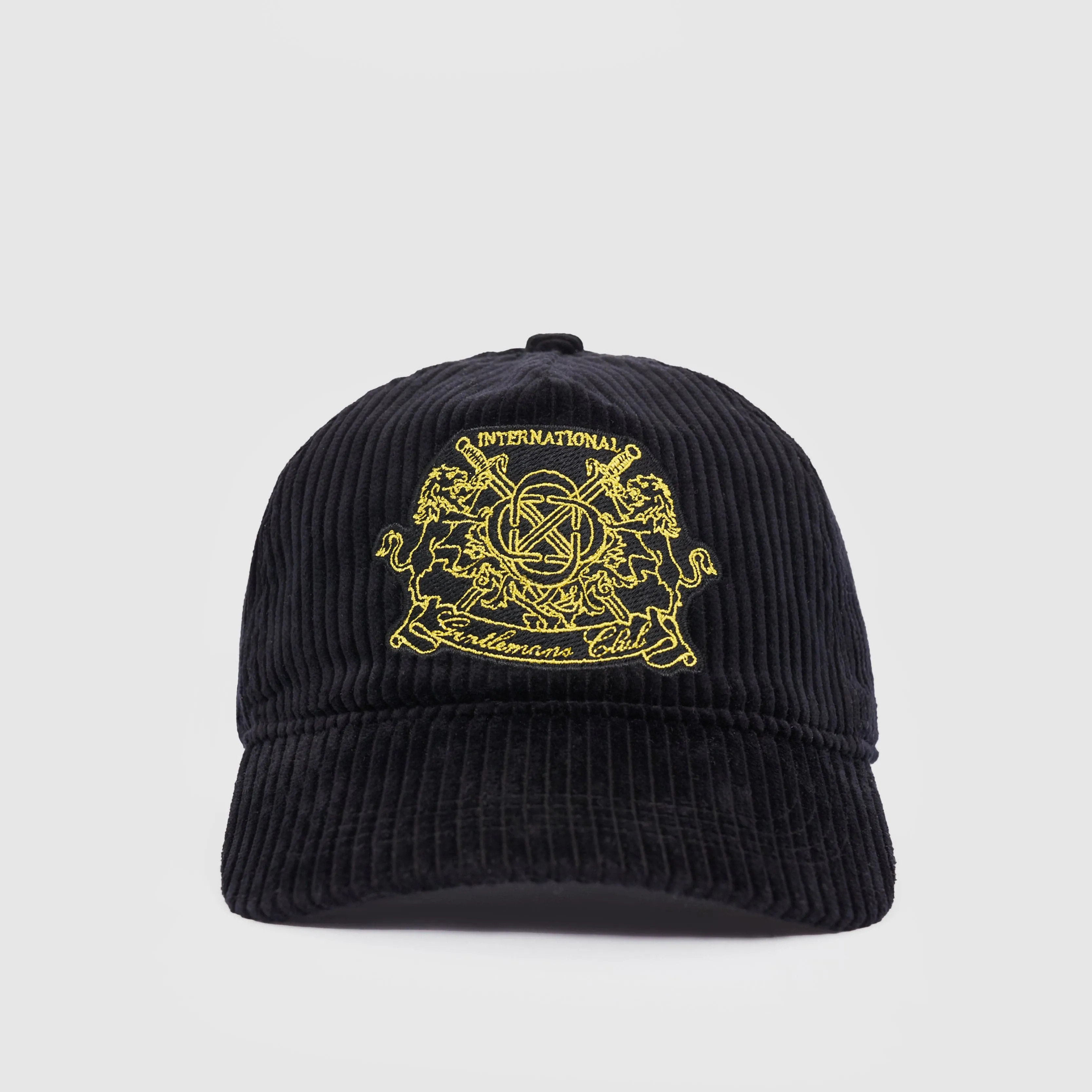 Gentlemen's Club Cap - Cord (Black/Yellow)