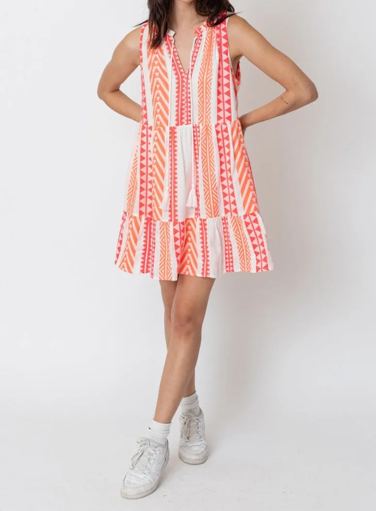 GEO STRIPE DRESS