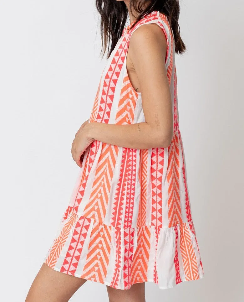 GEO STRIPE DRESS