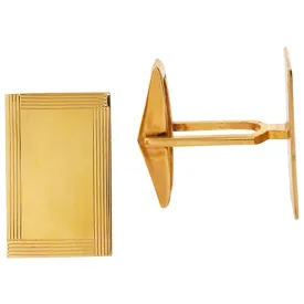 Gold Engraving Plate Cufflinks