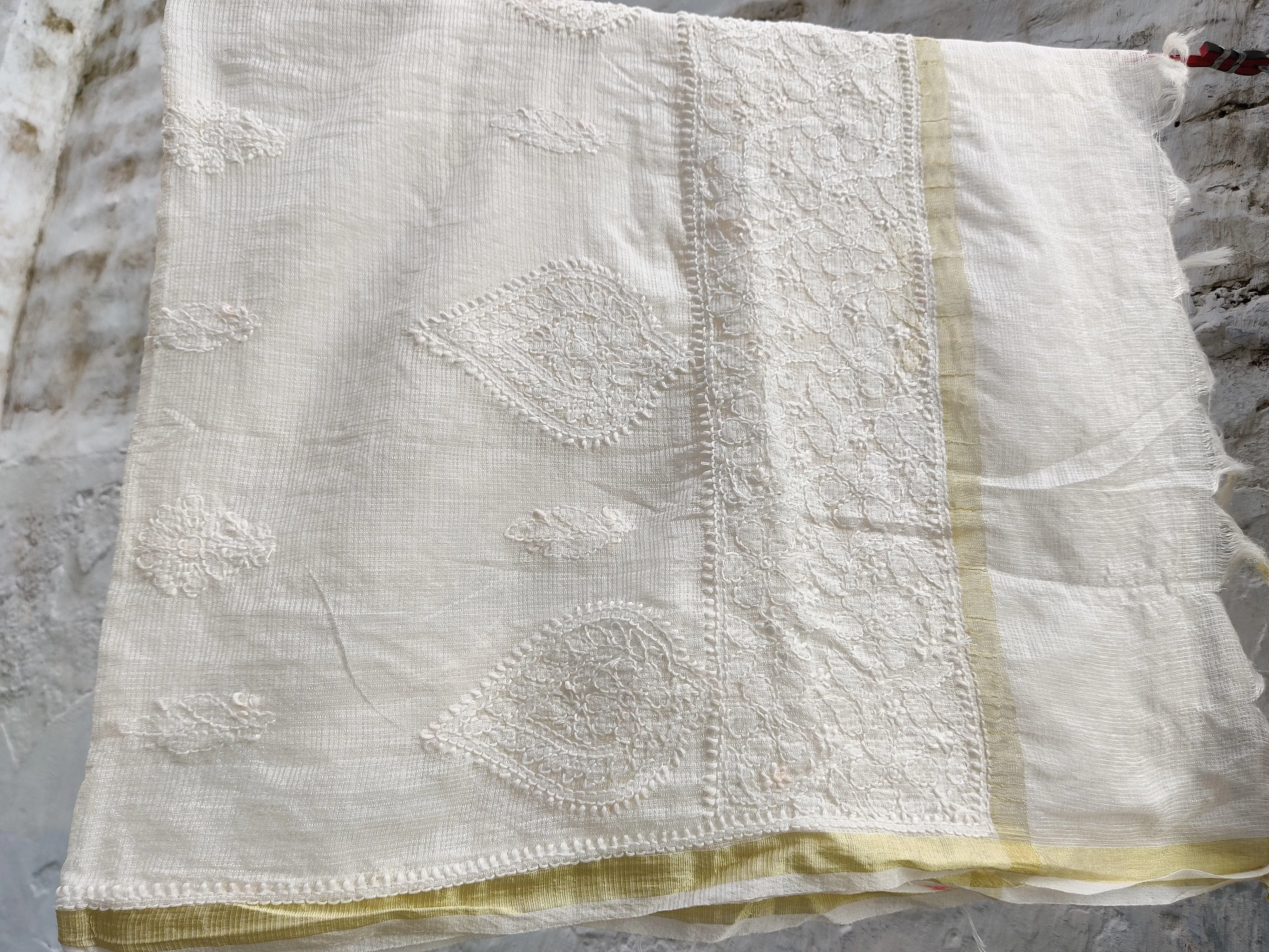 Handcrafted Chikankari Dupatta