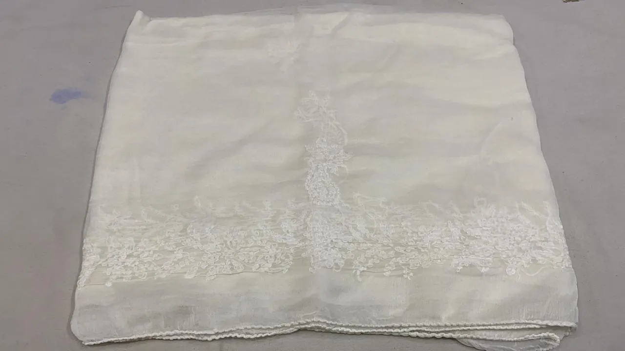 Handcrafted Chikankari Dupatta