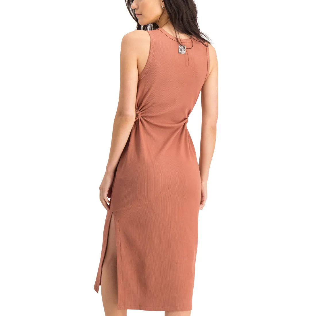 HARPER LADIES KNITTED DRESS RUST