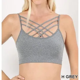 Heather Gray Strappy Bralette