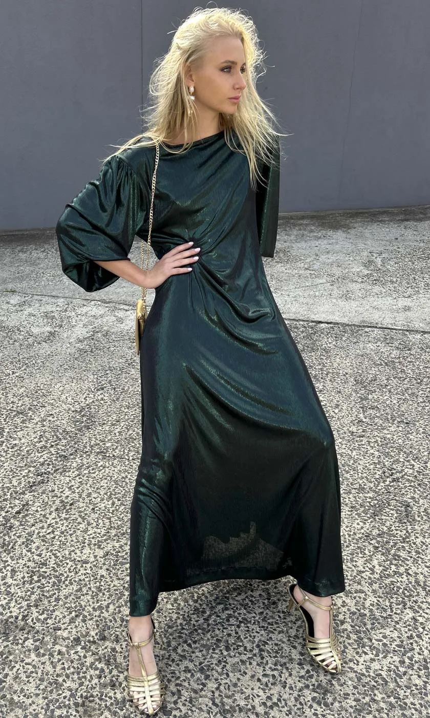 HOSS Mythos Dress - Dark Elegant Green