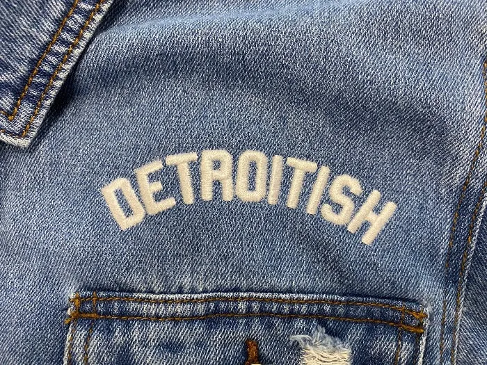 Ink Detroit Detroitish Ladies Jean Jacket