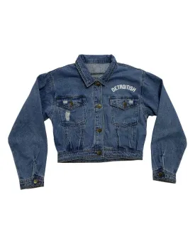 Ink Detroit Detroitish Ladies Jean Jacket