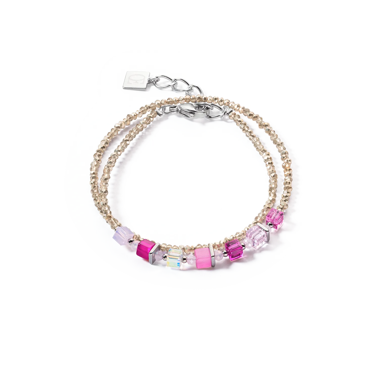 Joyful Colours Wrap bracelet silver pink