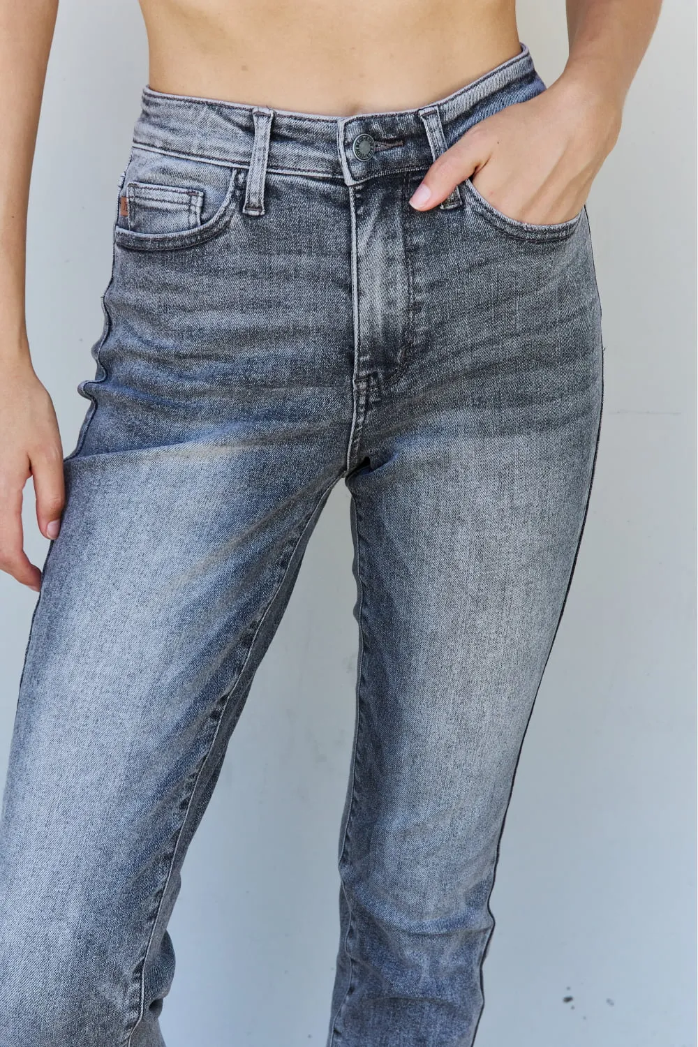 Judy Blue Racquel  High Waisted Stone Wash Slim Fit Jeans