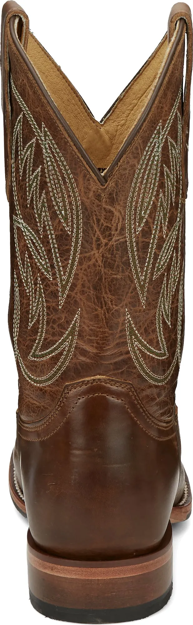 Justin Mens Round Toe Pearsall Roper Cowboy Boots