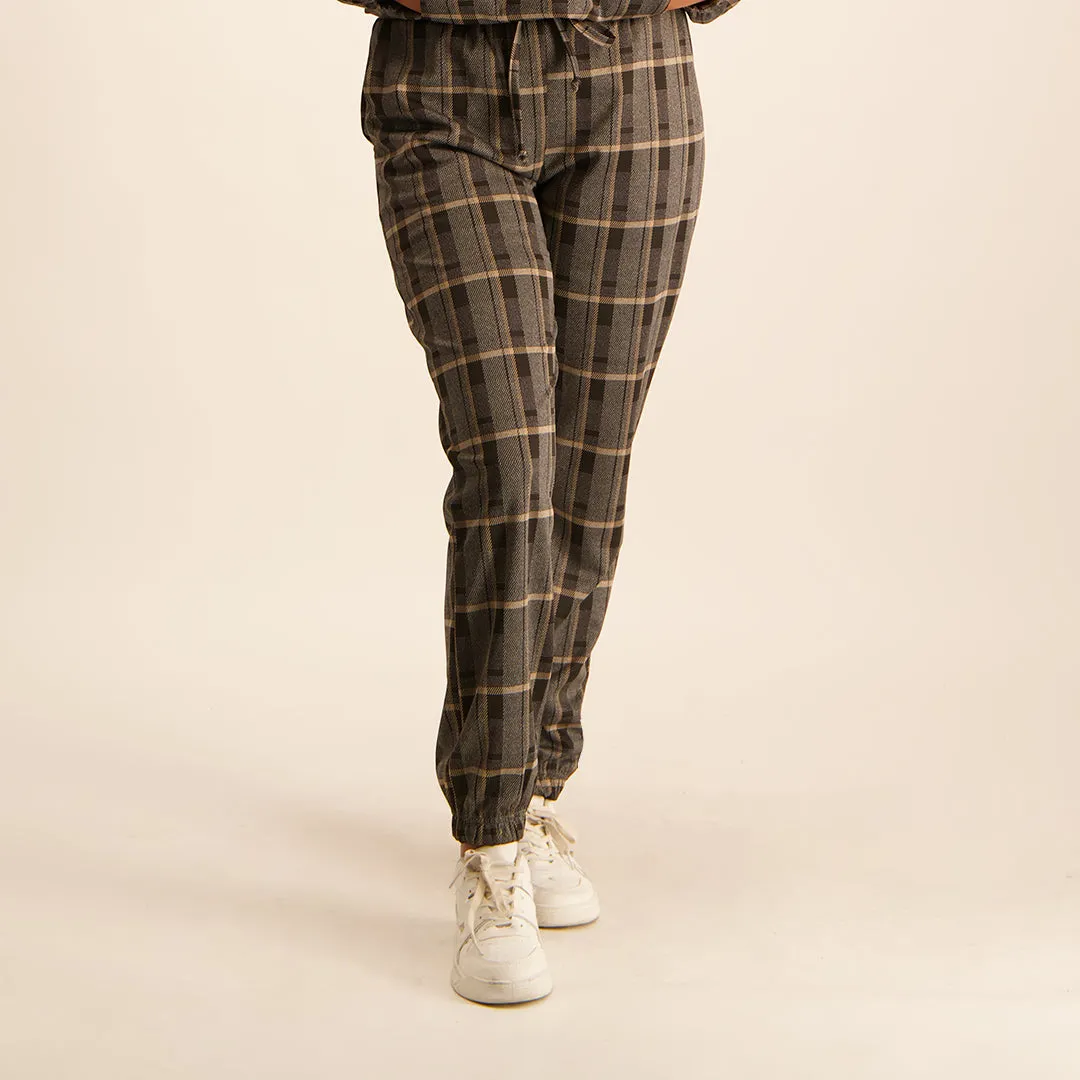 Ladies ciarra check jogger