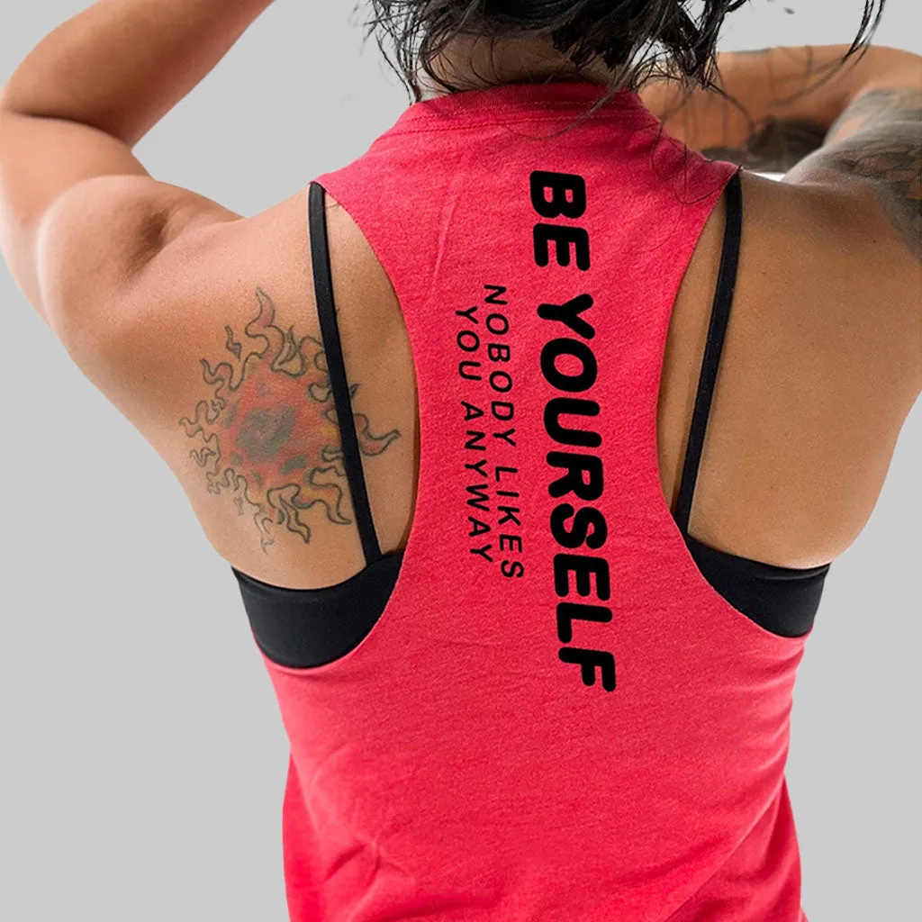 Ladies "Be Yourself" Flowy Crop Tank | Mix Up