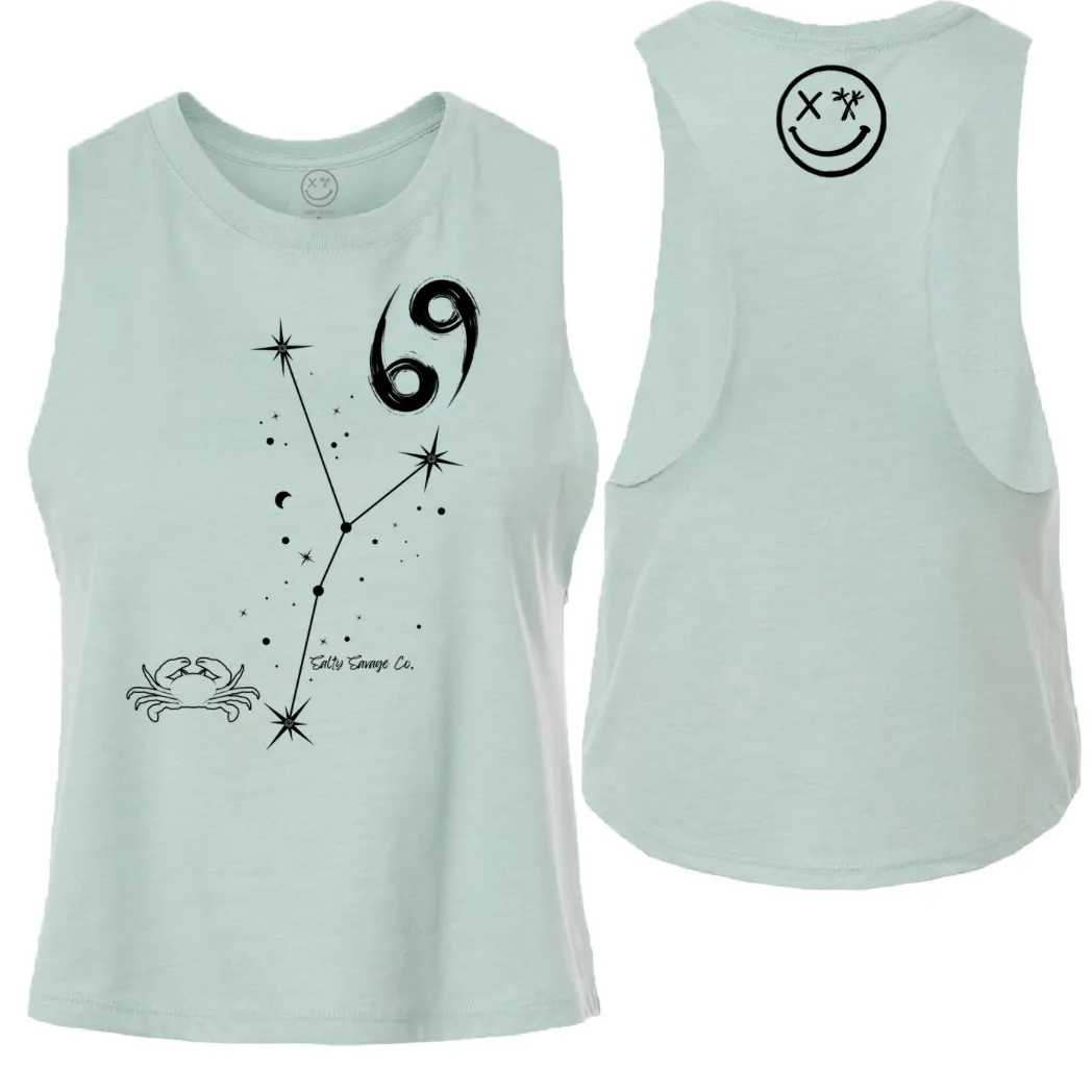 Ladies "Cancer" Flowy Crop Tank | Zodiac Collection