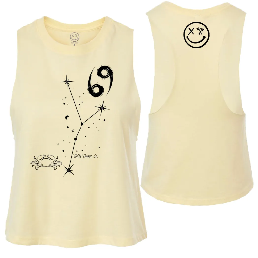 Ladies "Cancer" Flowy Crop Tank | Zodiac Collection