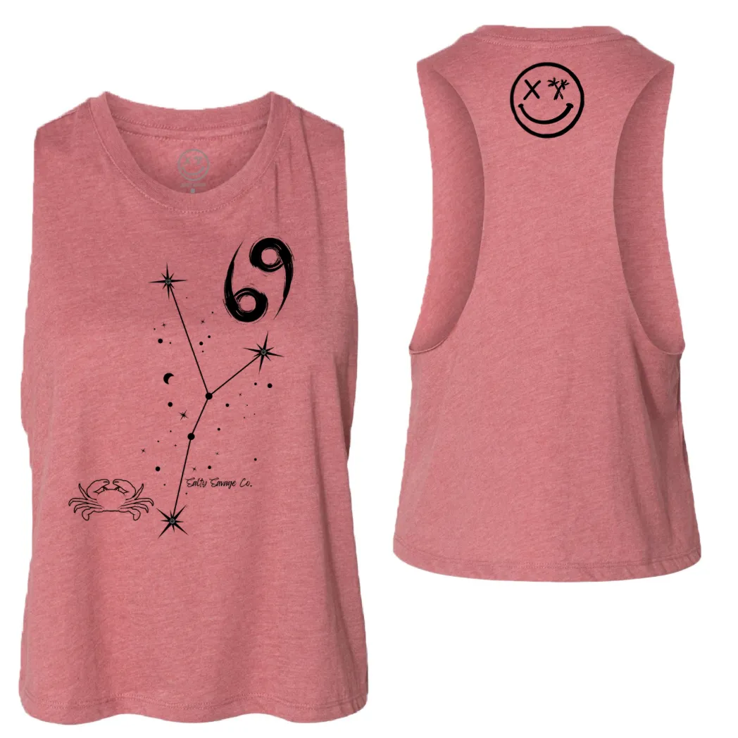 Ladies "Cancer" Flowy Crop Tank | Zodiac Collection