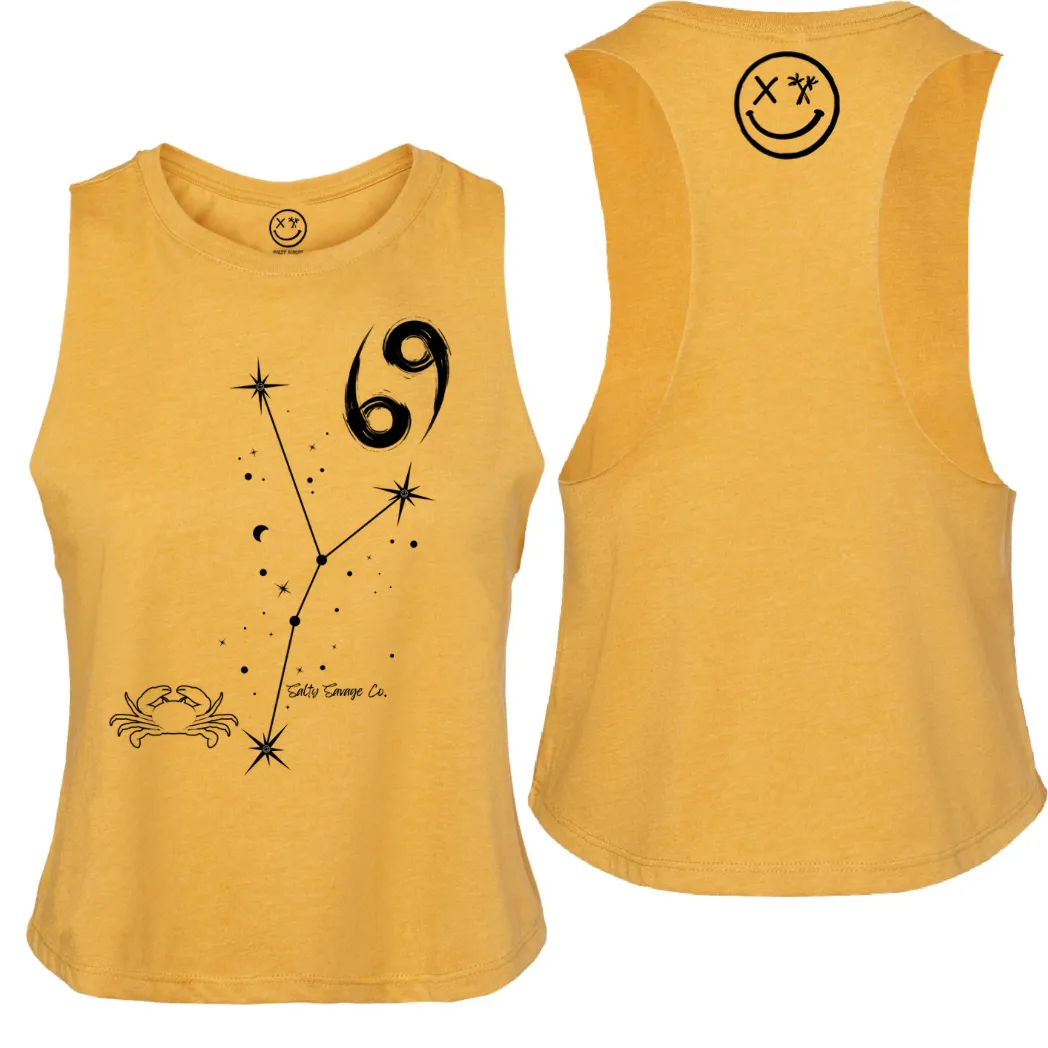 Ladies "Cancer" Flowy Crop Tank | Zodiac Collection