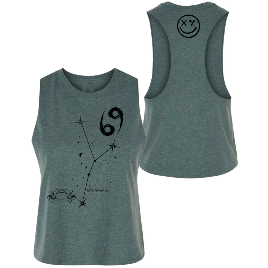 Ladies "Cancer" Flowy Crop Tank | Zodiac Collection