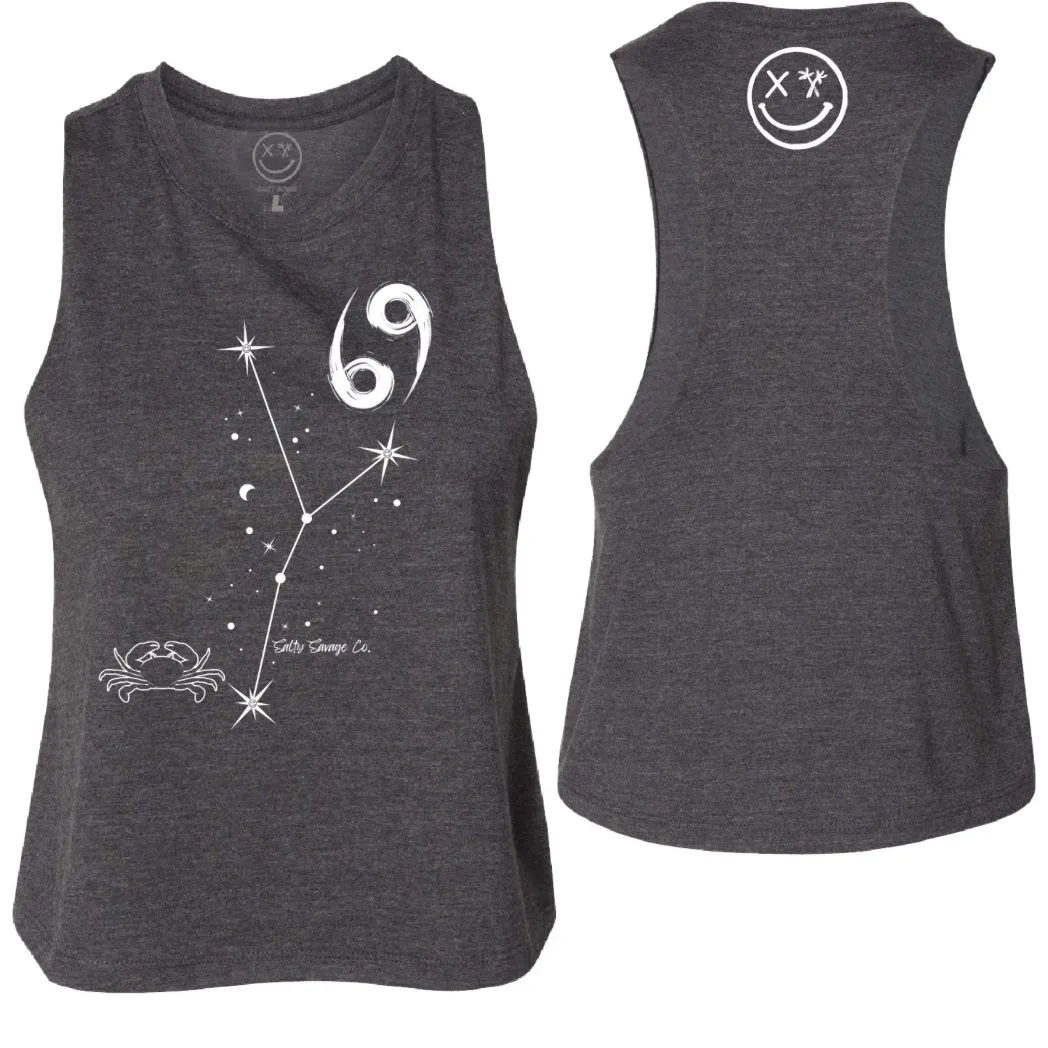 Ladies "Cancer" Flowy Crop Tank | Zodiac Collection