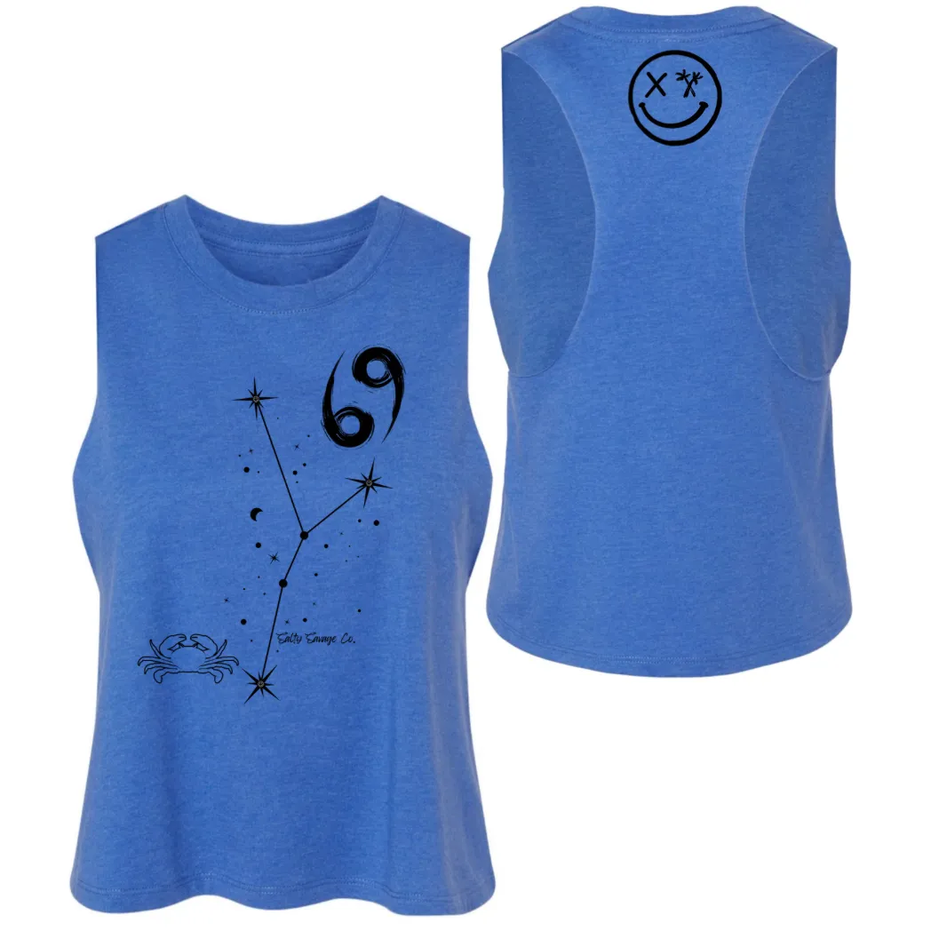 Ladies "Cancer" Flowy Crop Tank | Zodiac Collection