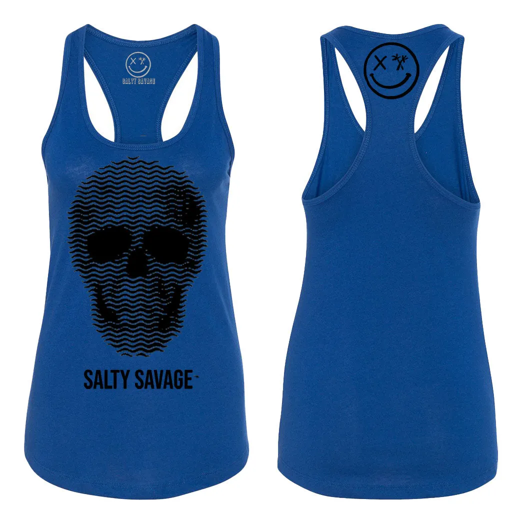 Ladies "Print Skull" Racerback Tank