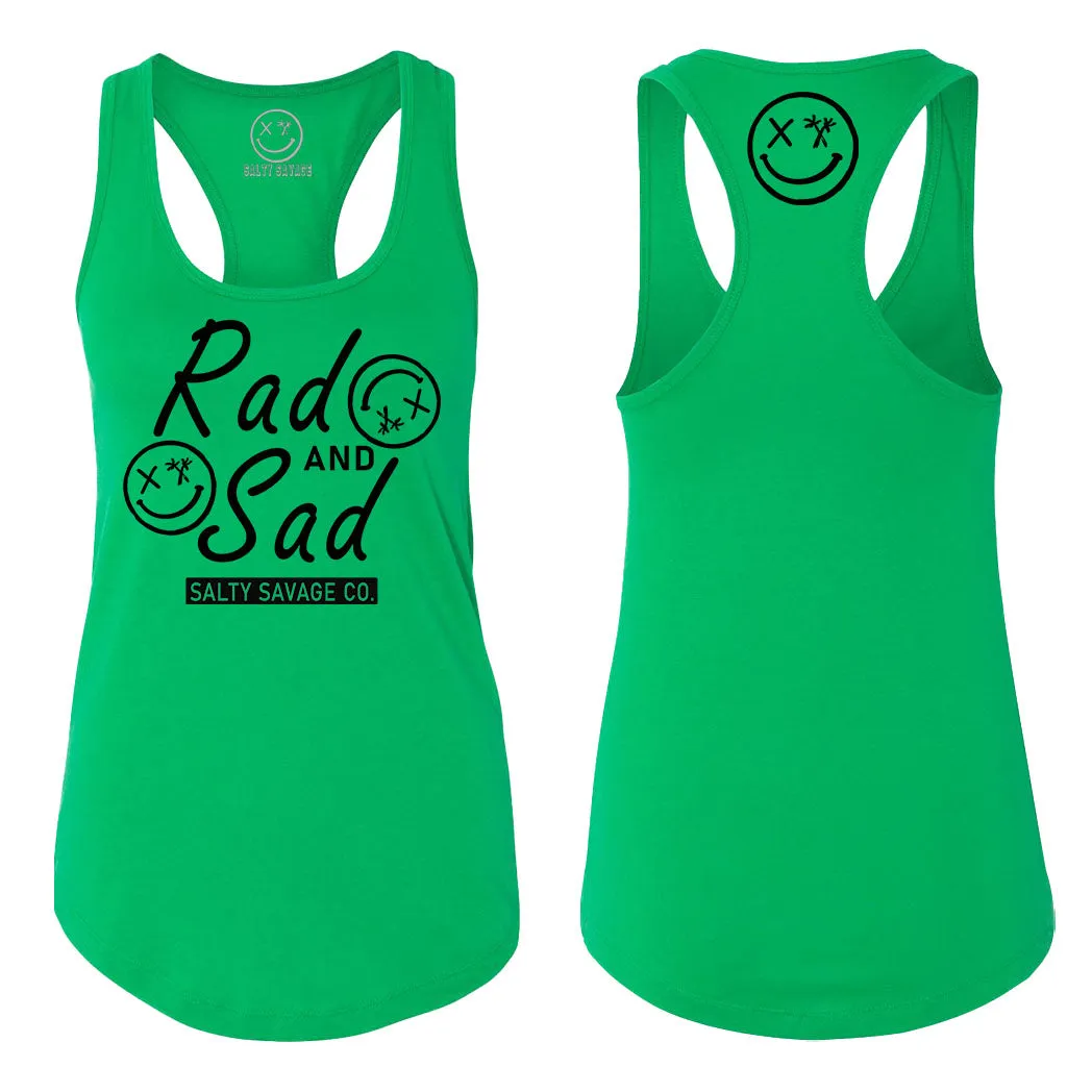 Ladies "Rad and Sad" Racerback Tank