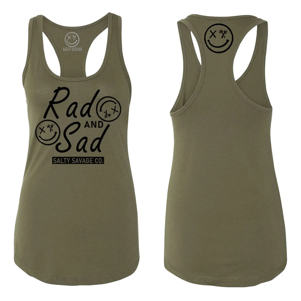 Ladies "Rad and Sad" Racerback Tank