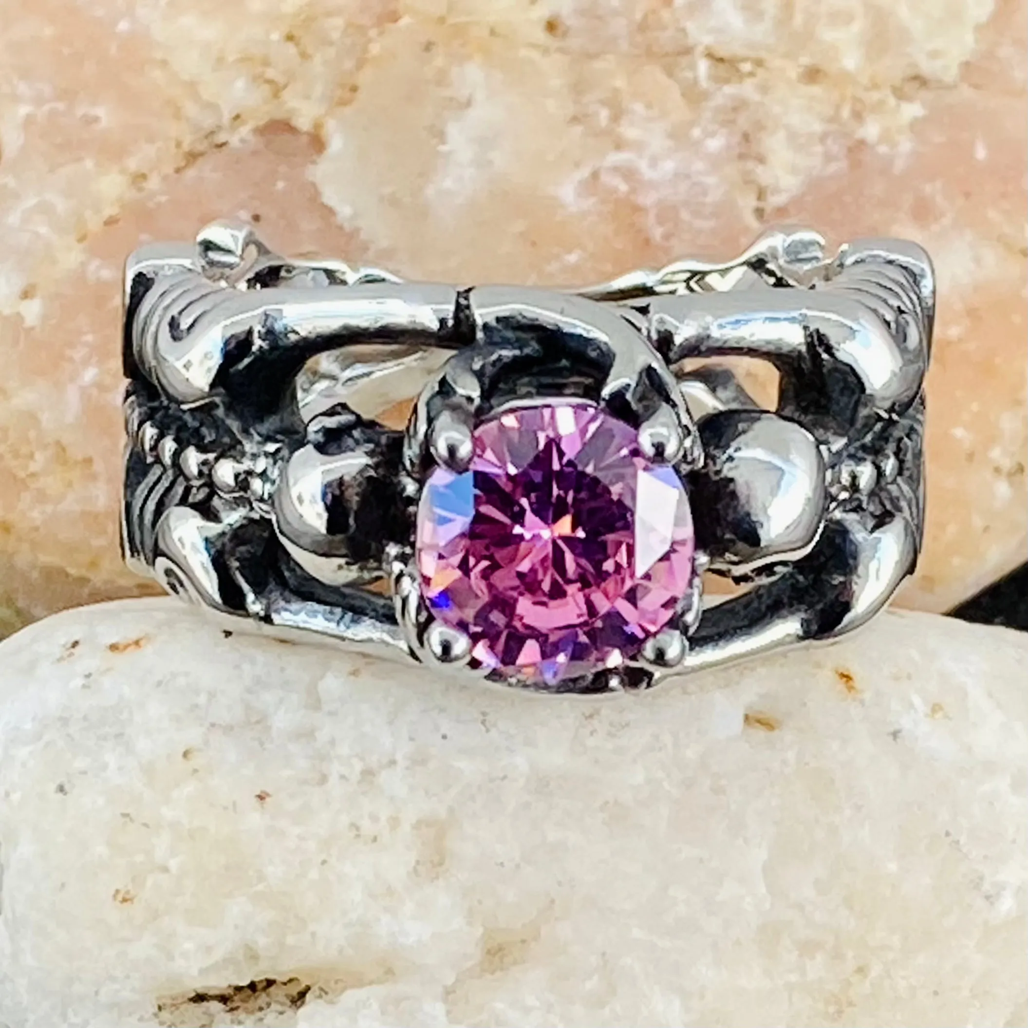 Ladies Ring - 10 October Birthday - Pink Tourmaline  - R116