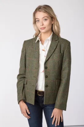 Ladies Short Fitted Tweed Jacket Blazer - Holly