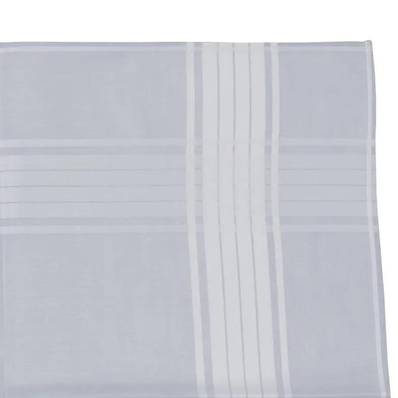 Lehner 'Six-Striped' Border Men's Handkerchief