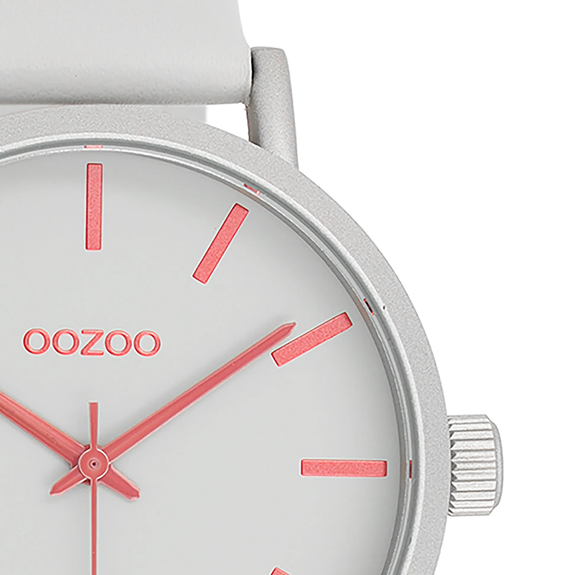 Light grey OOZOO watch with light grey leather strap - C11180