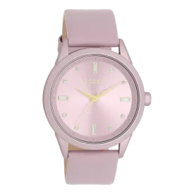 Lilac OOZOO watch with lilac leather strap - C11355