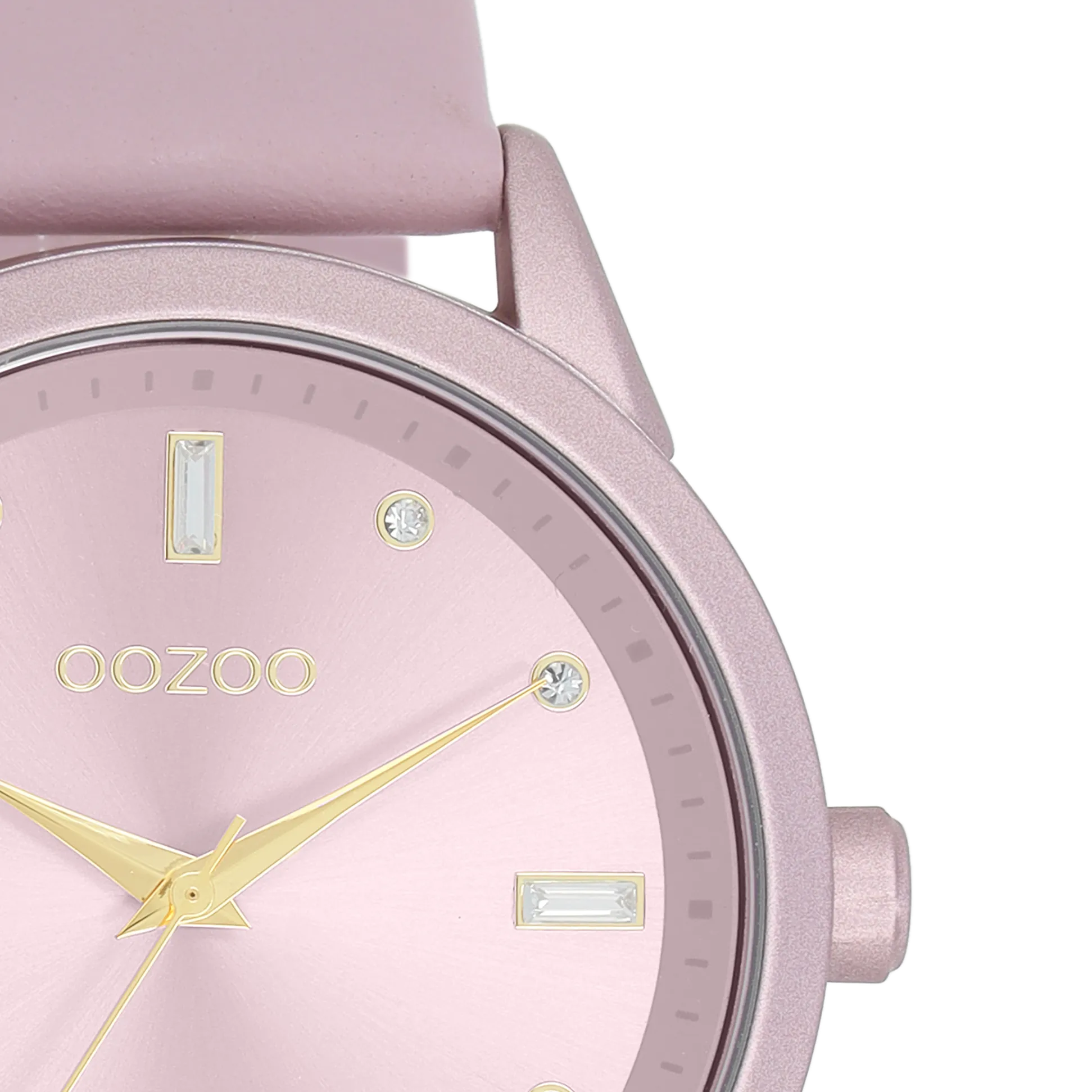 Lilac OOZOO watch with lilac leather strap - C11355