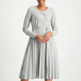 Long Sleeve Pleated Dress