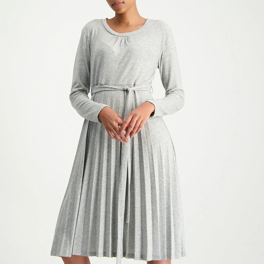 Long Sleeve Pleated Dress