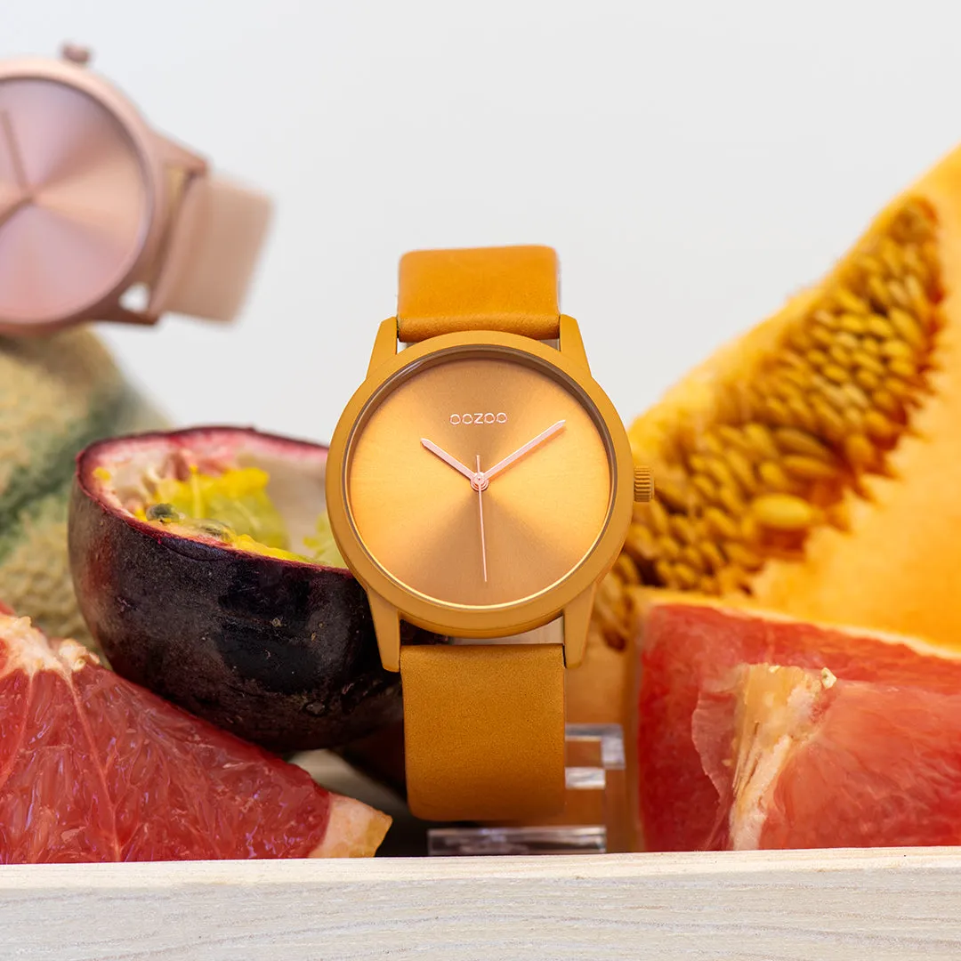 Mango OOZOO watch with mango leather strap - C10948