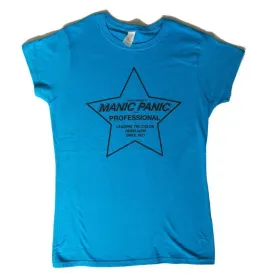 Manic Panic Professional Ladies Tee Shirt Blue Bayou