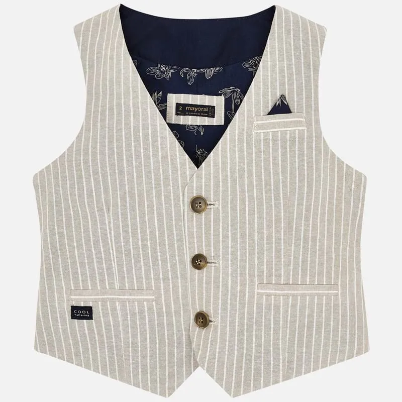 Mayoral Tailored Linen Vest