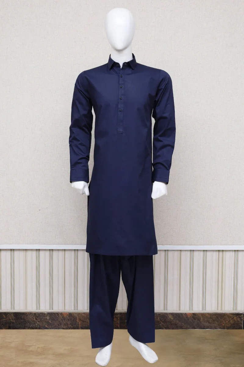 Men Premium Shalwar Kameez Navy