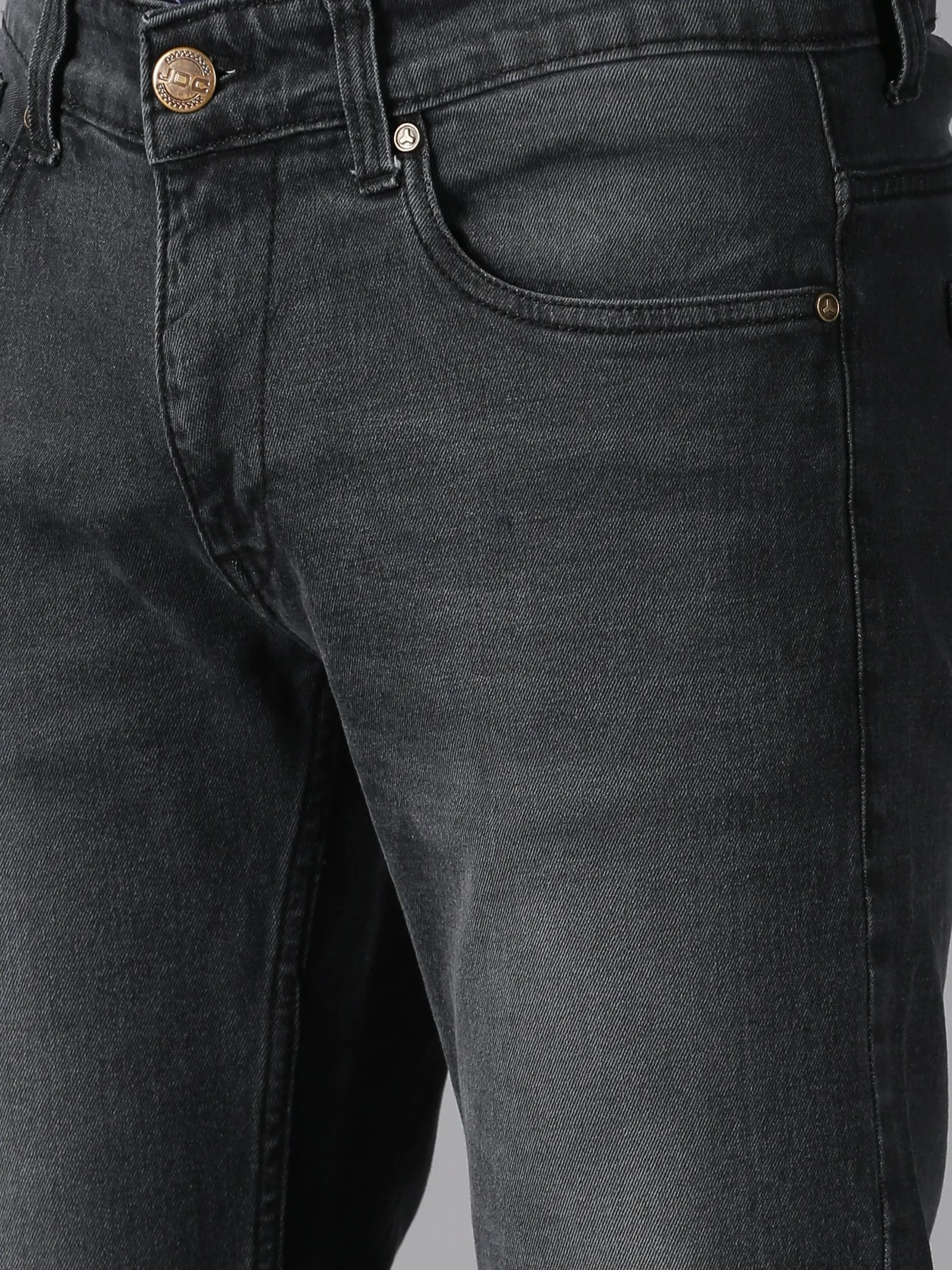 MEN'S BLACK WASHED SLIM FIT JEANS