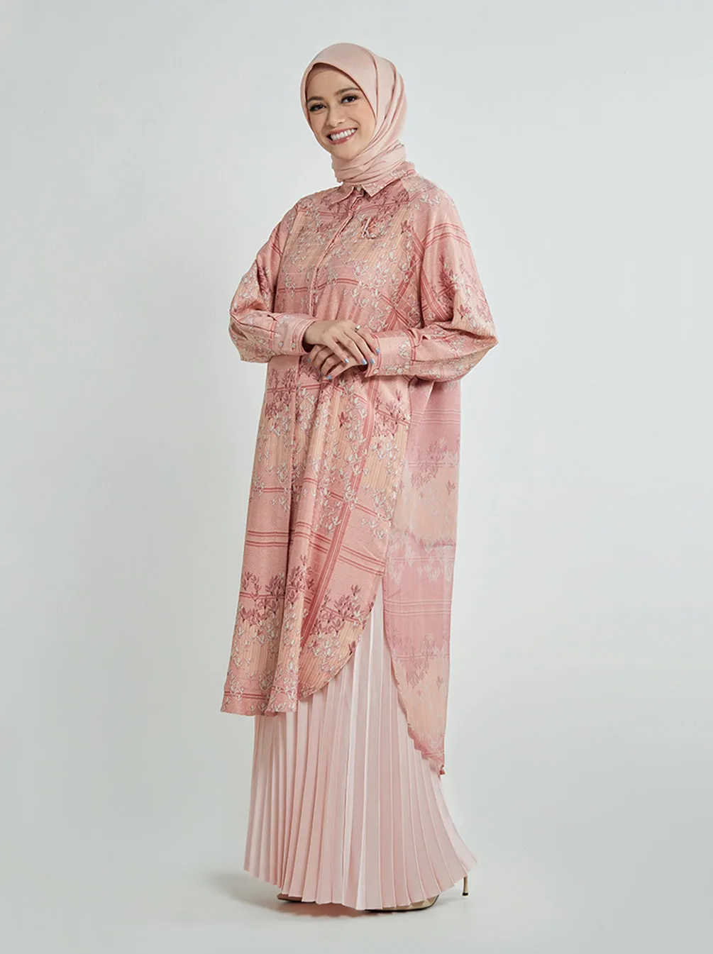 NIANA LAYERED TUNIC SUNSET BLUSH