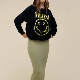 Nirvana Smiley Sweatshirt (Black)