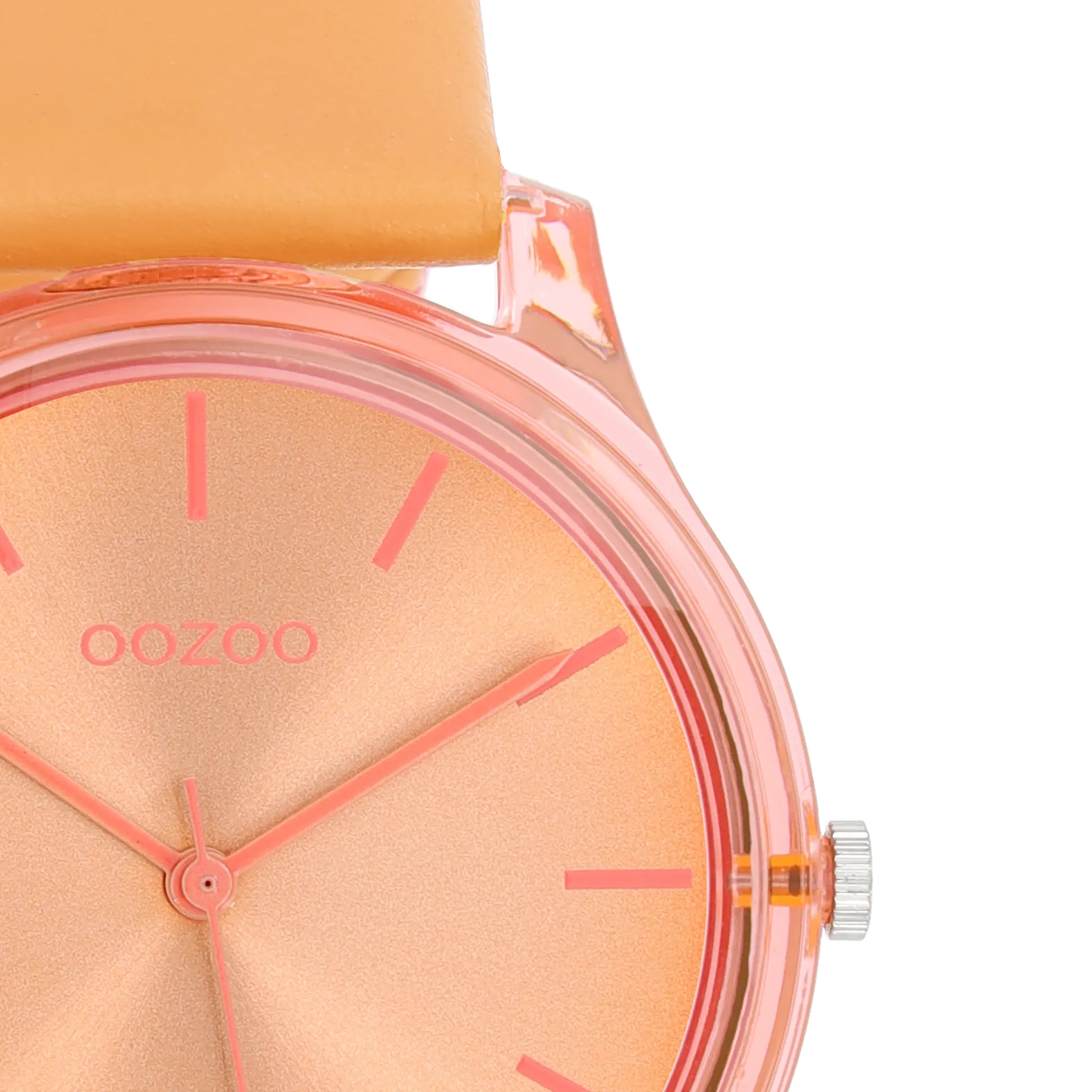 Orange OOZOO watch with mango leather strap - C11141