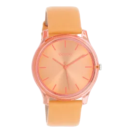 Orange OOZOO watch with mango leather strap - C11141