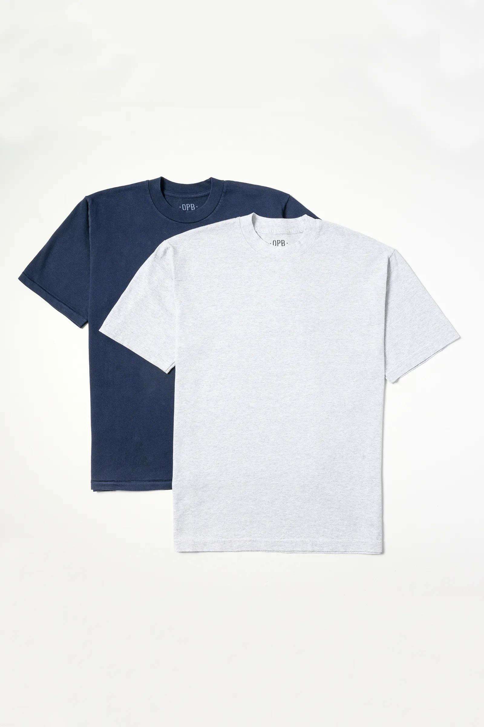 Pacific Heavy Weight 2 Tee Bundle - Navy and Heather Grey