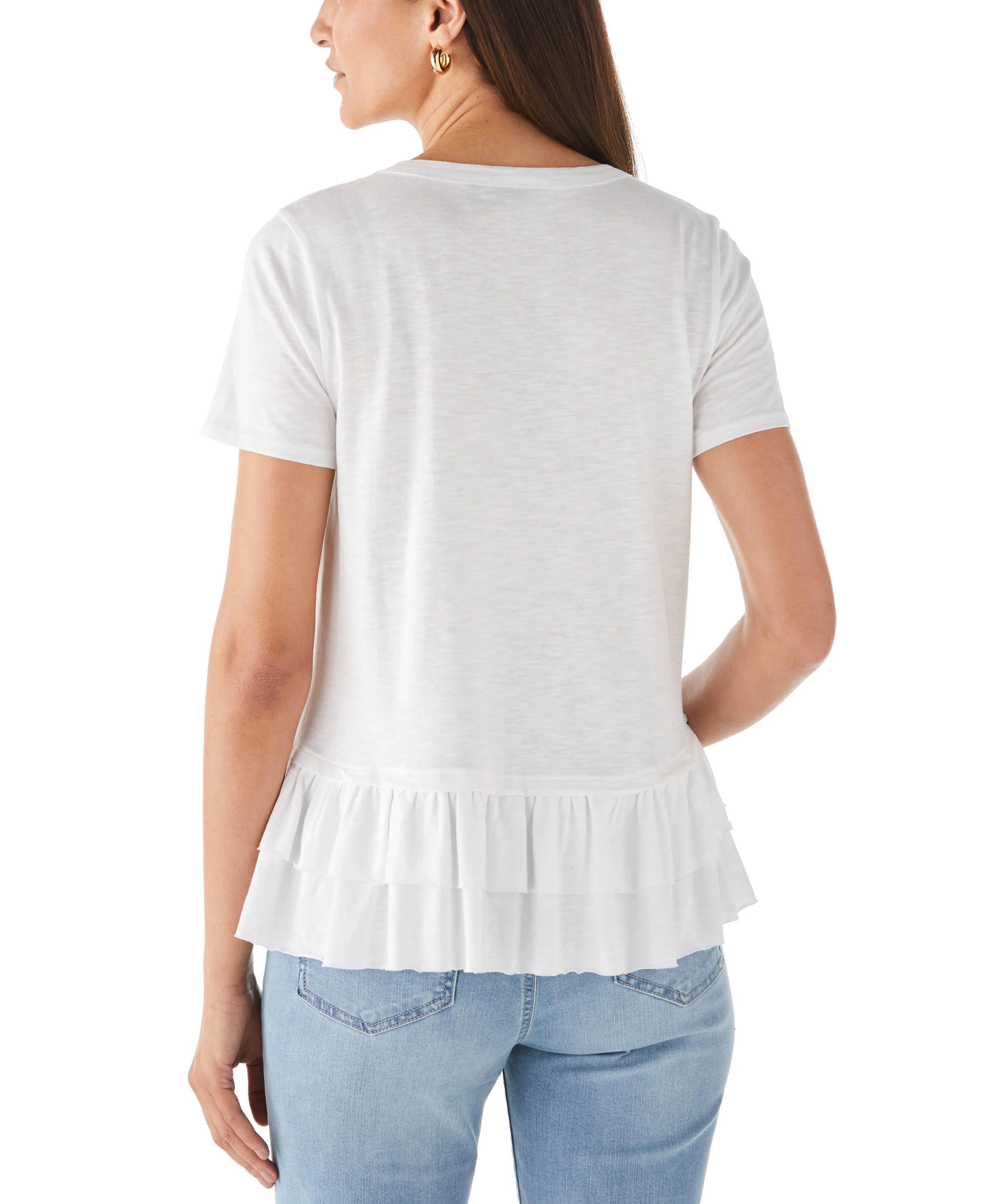 Petite Ruffle Tee