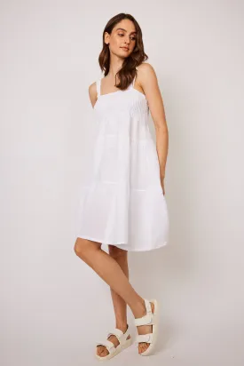 Pistache - Linen Nap Dress - White