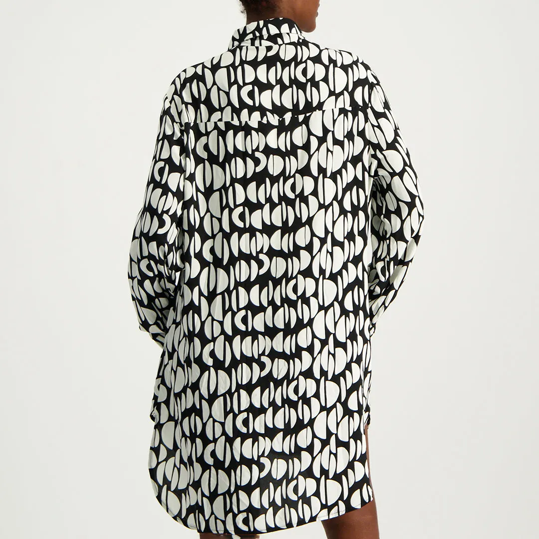 Printed Shirt Dress