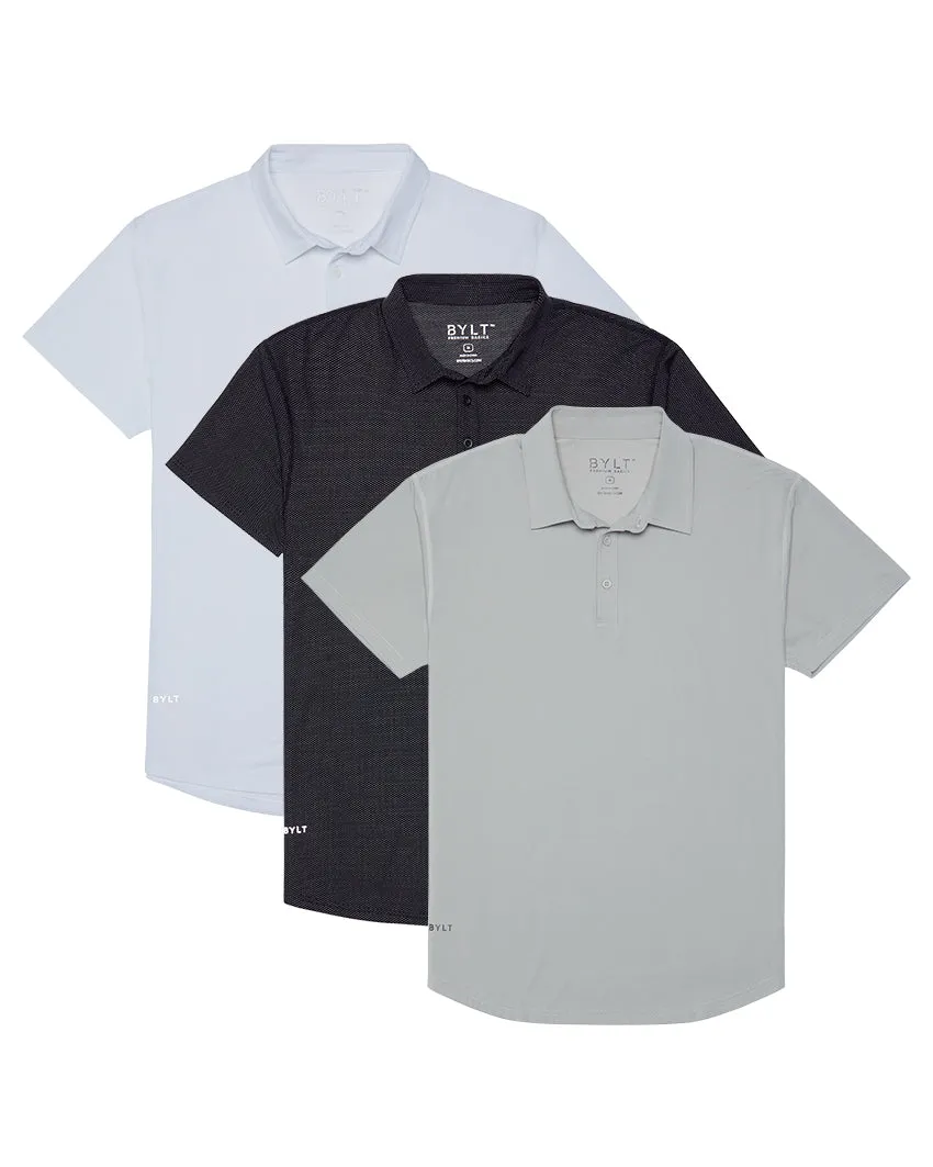 Pulse Short Sleeve Polo - Custom 3 Pack