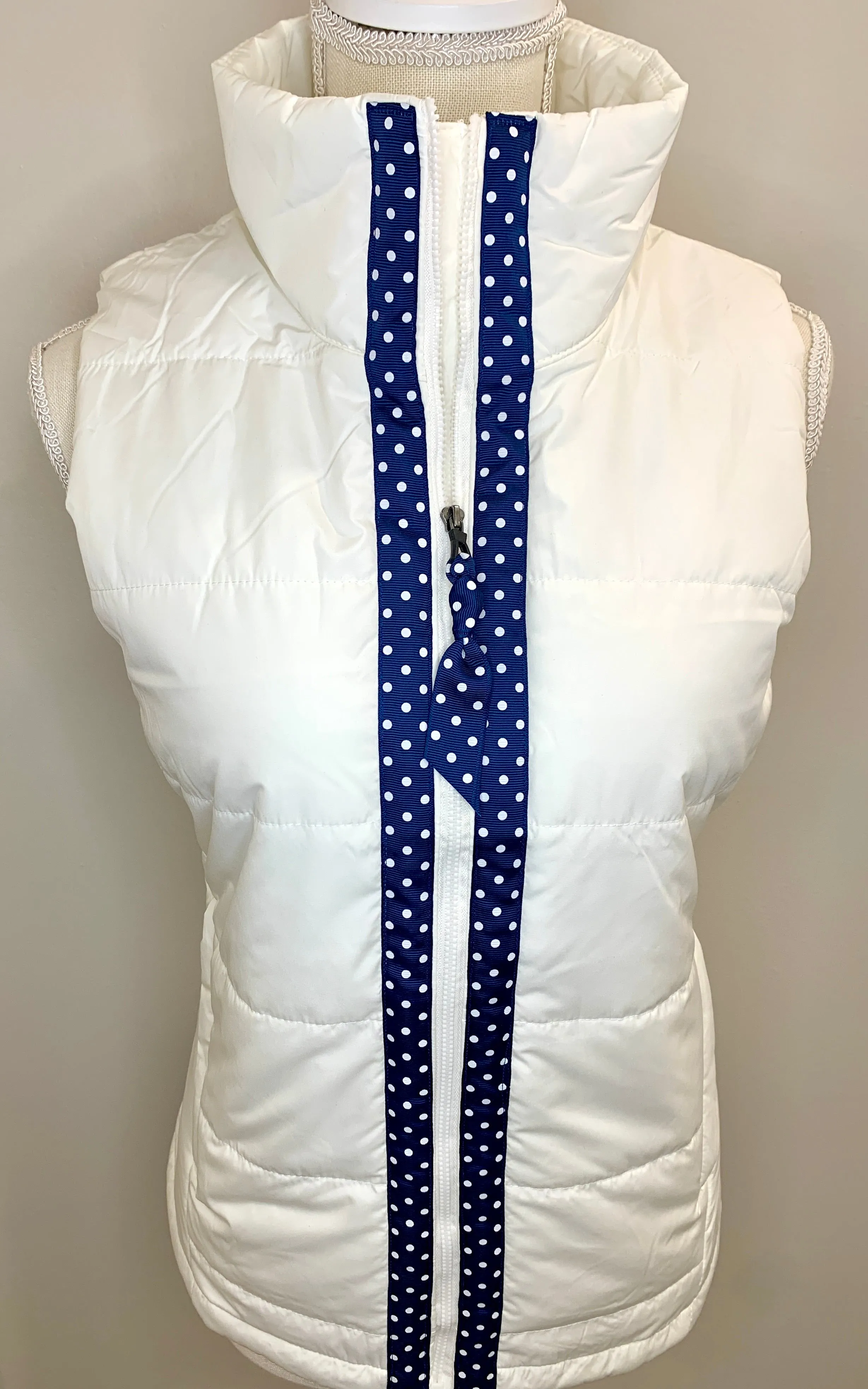 SALE - S, XL ONLY - Maggie May Ribbon Puffer Vest (PF27) *FINAL SALE*